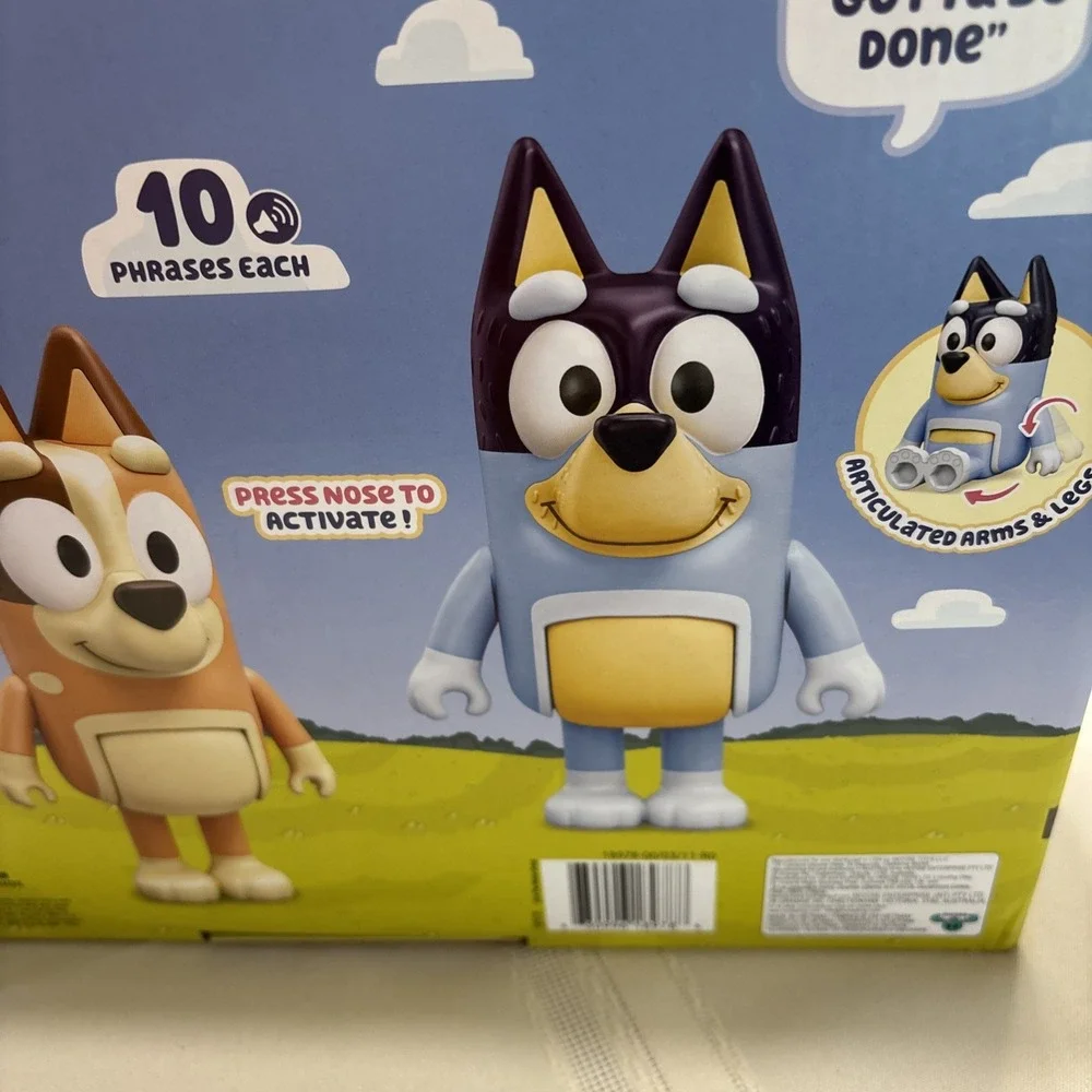 Bluey Chat Mates Chilli & Bandit Talking Figures 10 Phrases Moose Toys New
